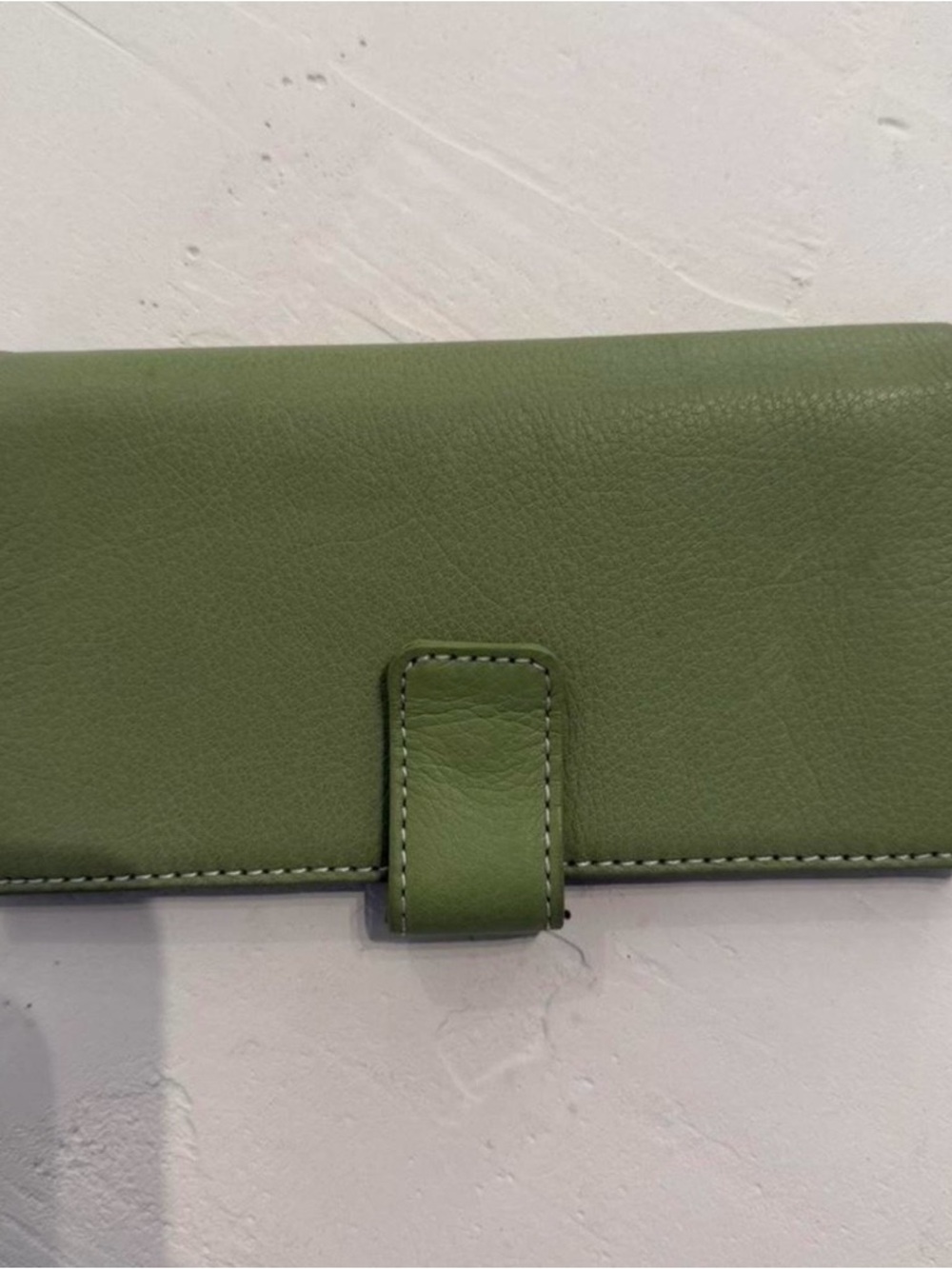 Green Leather Women’s Wallet Clutch